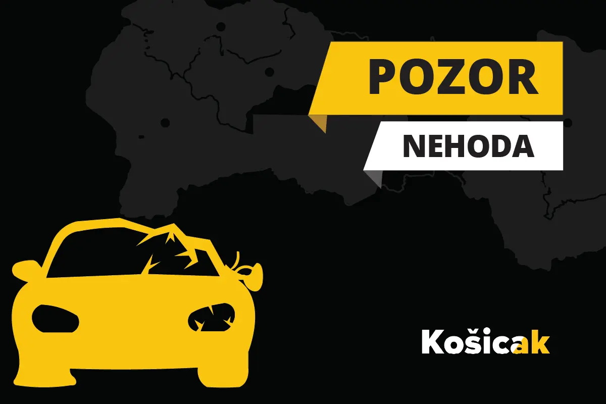 Foto: Pozor na nehodu za Bohdanovcami smerom na Košice. Jedno auto skončilo mimo cesty, pri prejazde buďte opatrní