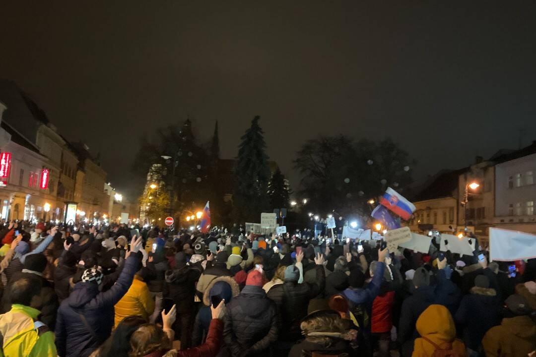 FOTO: Vo štvrtok sa opäť protestovalo, v Košiciach prišlo približne 5-tisíc ľudí