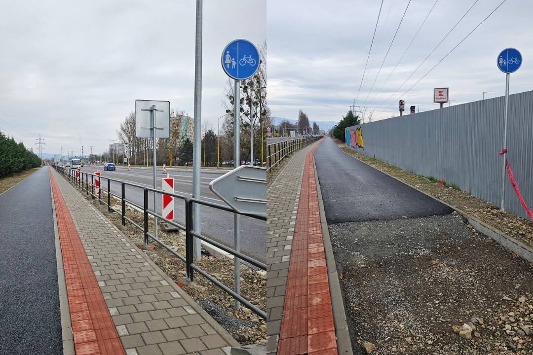 Foto: Tak chodník či cyklochodník? Dopravná značka na Slaneckej si odporuje. Košičania sa chytajú za hlavu