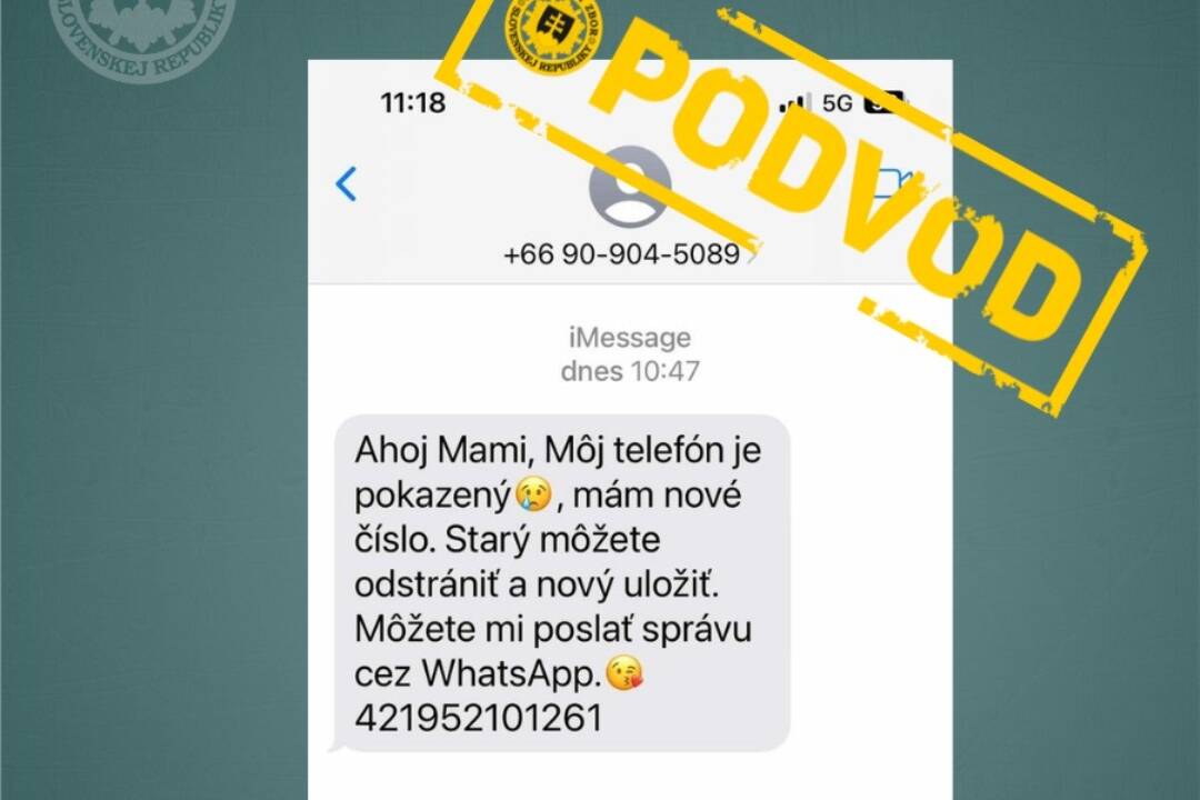 Foto: Dávajte si pozor na klamlivé SMS. Podvodník sa môže vydávať za vaše dieťa a útočiť vám na city