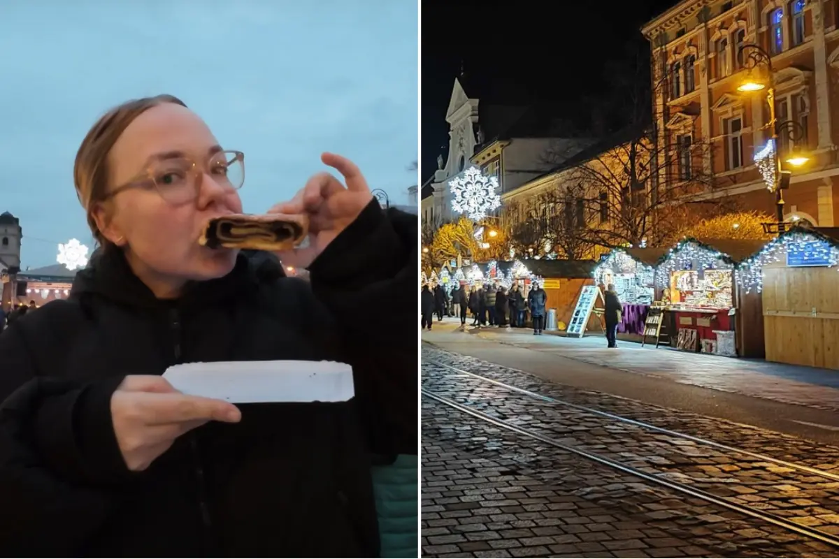 Foto: VIDEO: Austrálsky pár hodnotil košické vianočné trhy. Chýbajúce koledy, všade alkohol, vysoké ceny a platba cash