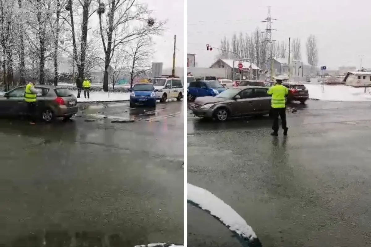 Foto: VIDEO: Na križovatke Dneperská - Levočská sa zrazili dve autá, krátko sa zdržíte