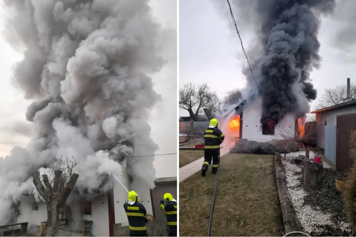 FOTO: Letná kuchynka skončila v plameňoch, hustý čierny dym bolo v Trebišove vidieť už z diaľky