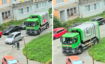 VIDEO: Košičan zaparkoval na hulváta, smetiari museli za volantom predvádzať husárske kúsky
