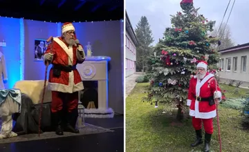 FOTO: Najstarší Mikuláš na Slovensku zavesil kostým na klinec. 77-ročný Štefan naposledy rozdal darčeky Rožňavčanom