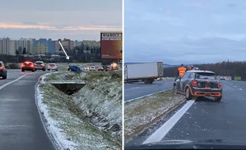 FOTO: Cesta od Zemplínskej Šíravy po Michalovce bola pokrytá poľadovicou. Vodiči sa ledva udržali na vozovke