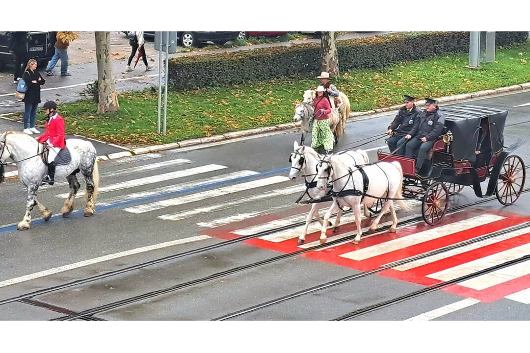 FOTO: Košicami viedol sprievod koní. Konala sa tradičná Hubertova jazda, foto 47